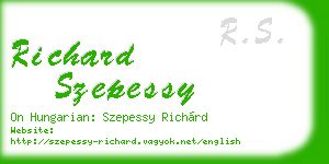 richard szepessy business card